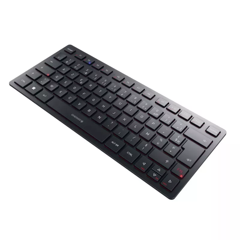 CHERRY KW 9200 MINI klaviatūra USB RF belaidė Bluetooth AZERTY prancūziška juoda