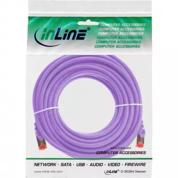 “InLine” žiedinis kabelis S/FTP PiMF Cat.6 250MHz PVC varis violetinis 15m