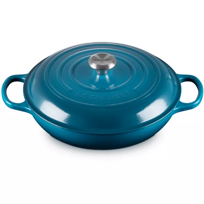 Le Creuset Signature Sekli apvali troškintuvė 30 cm Deep Teal (21180306422430)