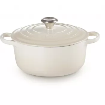Le Creuset Signature apvalus kepimo indas 22 cm Meringue kreminis (21177227164430)