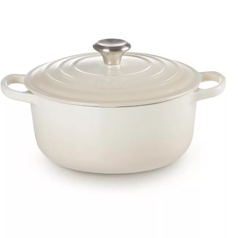 Le Creuset Signature apvalus kepimo indas 22 cm Meringue kreminis (21177227164430)
