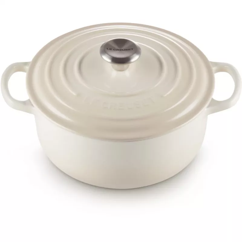 Le Creuset Signature apvalus kepimo indas 22 cm Meringue kreminis (21177227164430)
