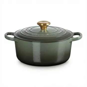 Le Creuset Signature apvalus kepimo indas 24 cm čiobrelio žalios spalvos