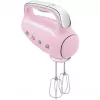 Smeg HMF01PKEU rankinis mikseris, 50-ųjų retro dizaino, rožinis