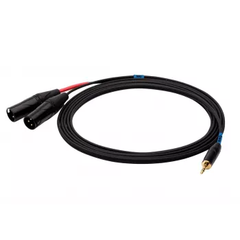 SSQ kabelis Jack Stereo 3,5 mm į 2x XLR vyriškas MIXLR3 — 3 m garso kabelis