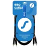 SSQ RCARCA3 - Kabelis 2x RCA - 2x RCA - 3 m, juoda