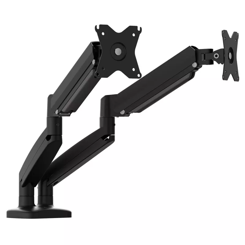 j5create JTSA102 ergonominis dviejų monitorių laikiklis, juodas, spaustuvas / įvorė, 16 kg