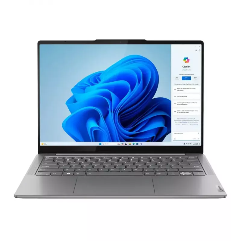 Laptop Lenovo YOGA plonas 7 14 col. Ultra 5 125H, 16GB LPDDR5, 1TB NVMe, 14 col. WUXGA OLED, Windows 11 Home, Luna Pilka