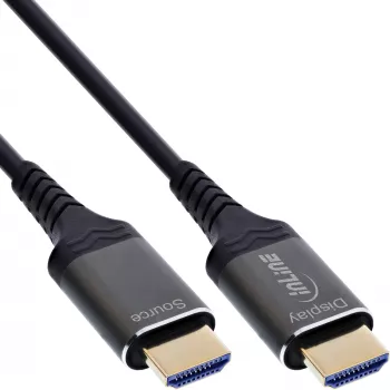 InLine HDMI AOC kabelis 17915X Ultra High Speed 8K, aktyvus optinis, 15 m