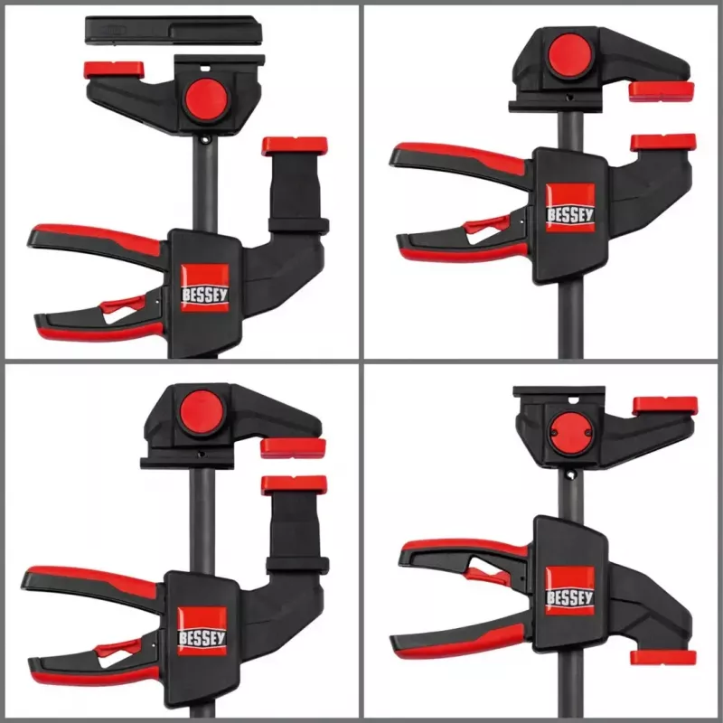 Stalo veržtuvas Bessey EZR15SET vienos rankos, 150 mm suspaudimo plotis, 60 mm gylis, juoda/raudona