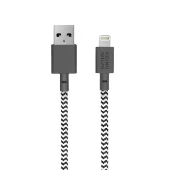 USB-A į Lightning laidas Native Union Belt kabelis XL 3 m juoda balta