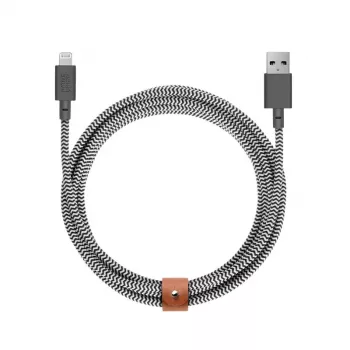 USB-A į Lightning laidas Native Union Belt kabelis XL 3 m juoda balta