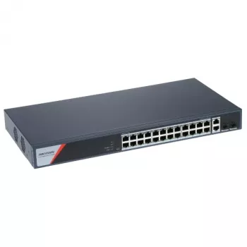Valdomas komutatorius Hikvision DS-3E1512HP-SI-8P2T2F Gigabit Ethernet 26 prievadų PoE