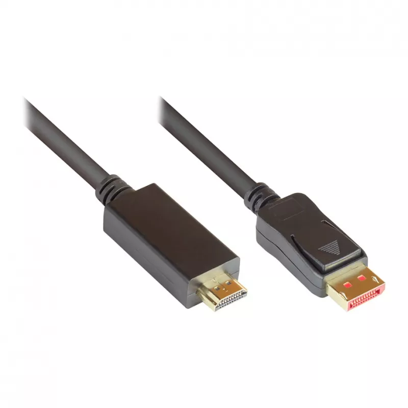 Vaizdo kabelio adapteris Alcasa DP14-HDMI10 10m DisplayPort į HDMI juodas