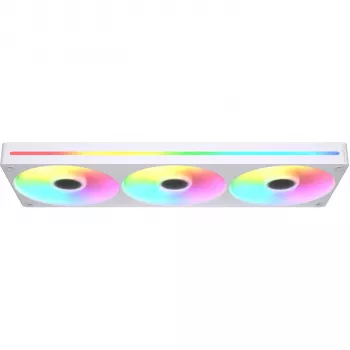 COUGAR Unity360-FB 360 mm vieno rėmo ARGB PWM atvirkštinis ventiliatorius, 120 mm x3, 700–1600 RPM, FDB, baltos spalvos