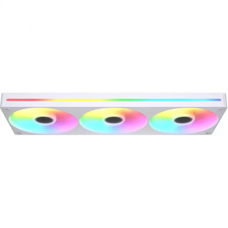 COUGAR Unity360-FB 360 mm vieno rėmo ARGB PWM atvirkštinis ventiliatorius, 120 mm x3, 700–1600 RPM, FDB, baltos spalvos