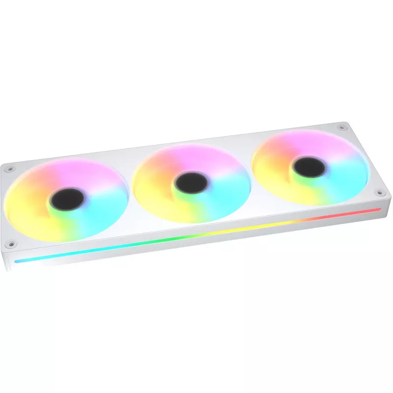 COUGAR Unity360-FB 360 mm vieno rėmo ARGB PWM atvirkštinis ventiliatorius, 120 mm x3, 700–1600 RPM, FDB, baltos spalvos