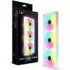 COUGAR Unity360-FB 360 mm vieno rėmo ARGB PWM atvirkštinis ventiliatorius, 120 mm x3, 700–1600 RPM, FDB, baltos spalvos