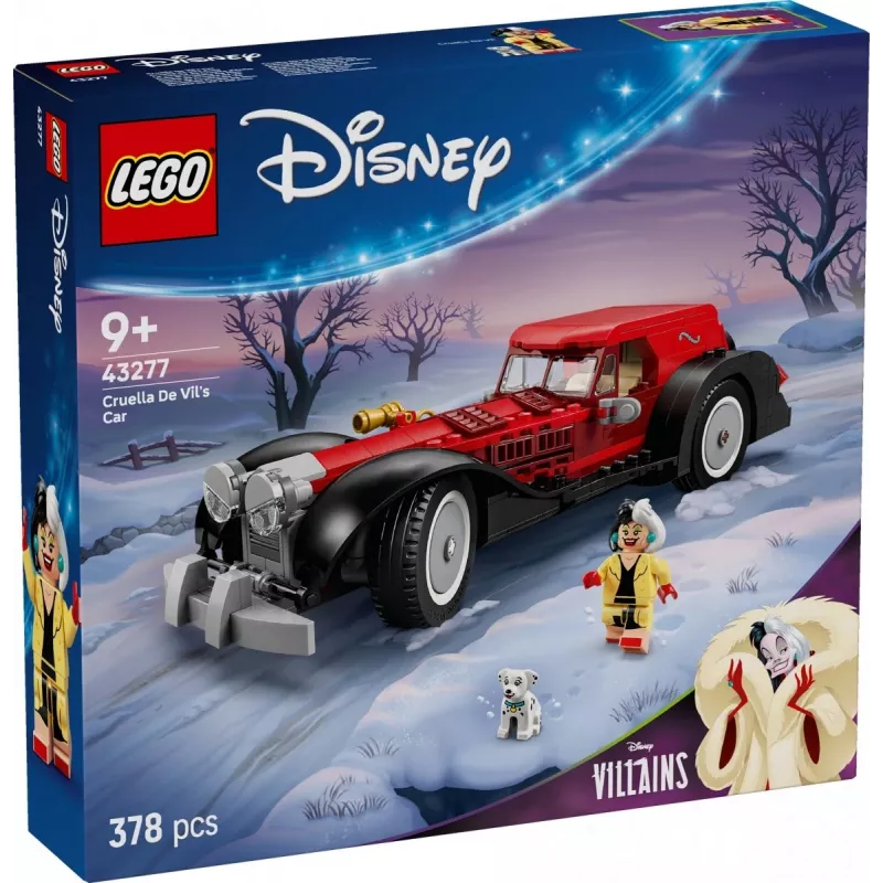 LEGO rinkinys „Cruella De Vil automobilis“ 43277 – kolekcinis konstravimo rinkinys