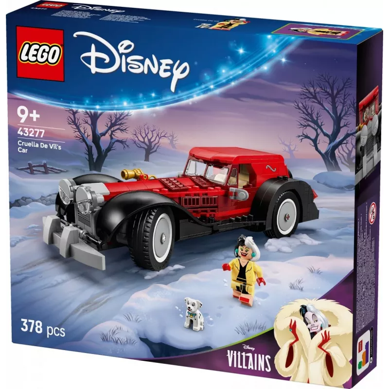 LEGO rinkinys „Cruella De Vil automobilis“ 43277 – kolekcinis konstravimo rinkinys
