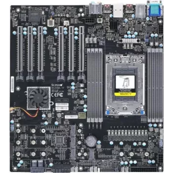 Supermicro - Pagrindinė plokštė M12SWA-TF - E-ATX - Lizdas sWRX8 - AMD WRX80 mikroschemų rinkinys - USB-C Gen2, USB 3.2 Gen 1, USB 3.2 Gen 2, USB-C Gen 2x2 - 10 Gigabit LAN, Gigabit LAN - Integruota grafika