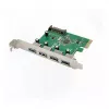 “PCIe USB 3.0” plokštė Inateck KTU3FR-4P — 4 USB 3.0 prievadai, 15 kontaktų SATA maitinimas