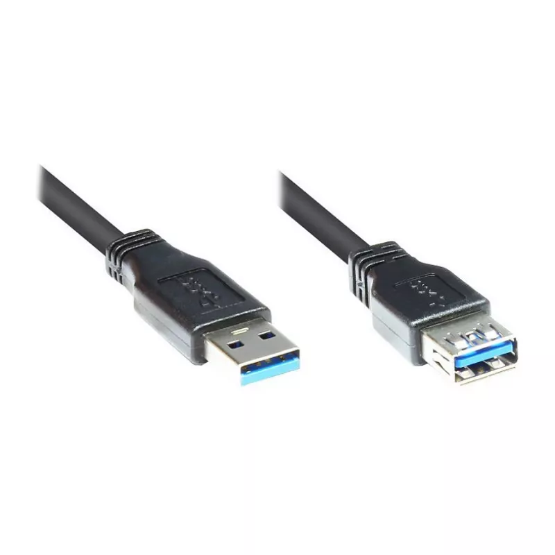 Good Connections USB 3.0 ilginimo laidas, jungtis A į lizdą A - juodas - 1 m