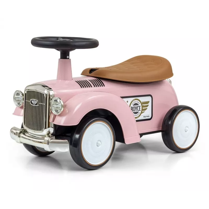 Vaikiškas balansinis dviratukas milly mally Royce Pink — modelis 5474, lengvas vaikiškas bėgimo dviratukas