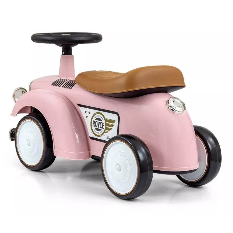 Vaikiškas balansinis dviratukas milly mally Royce Pink — modelis 5474, lengvas vaikiškas bėgimo dviratukas