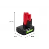 Belaidžių įrankių baterija Green Cell PTML12V6 12V Li-Ion 6 Ah, matmenys 6,6×9×11,1 cm