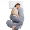 Momcozy PP007 F formos nėščiųjų pagalvė, aksominė pilka