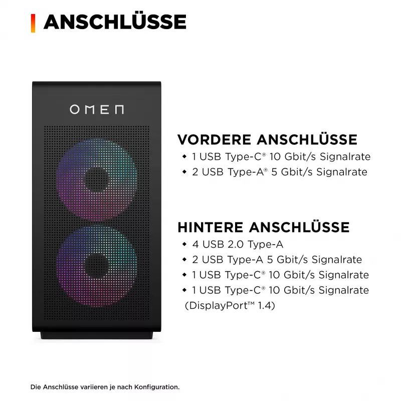 OMEN stalinis žaidimų kompiuteris GT16-1173ng - AMD Ryzen 7 9800X3D, 64 GB RAM, 2 TB SSD, Radeon 9700 XT 16G, Windows 11 Home