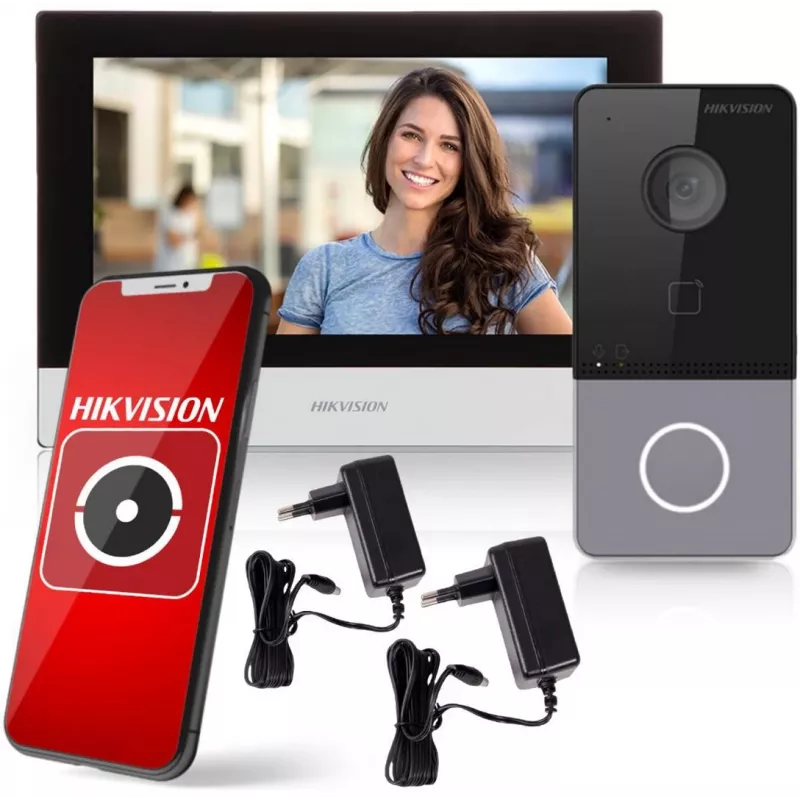 Vaizdo domofono sistema Hikvision DS-KIS603-P(C)/EU 2 MP 7 colių LCD