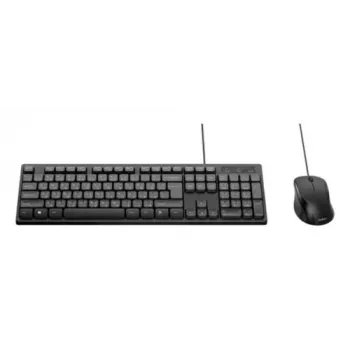 Laidinės klaviatūros ir pelės rinkinys Belkin BBZ014DE — vokiškas išdėstymas, USB-A, pilno dydžio klaviatūra, 1200 CPI pelė