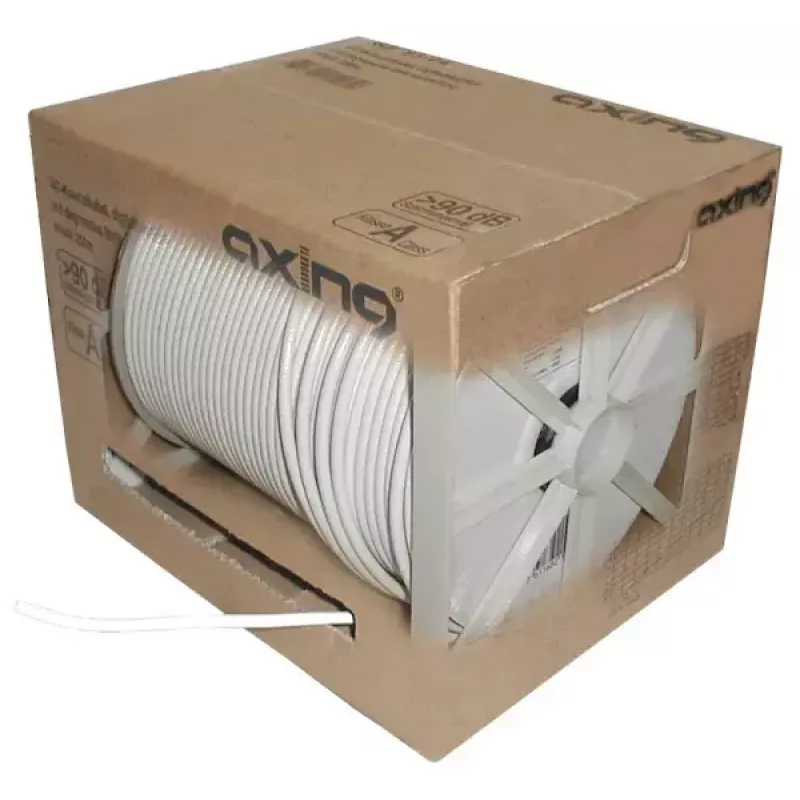 Koaksialinis kabelis Axing SKB09404 250m Baltas 6,6mm