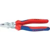 Knipex galios universalios replės 180 mm, chromuotos, daugiakomponentė rankena