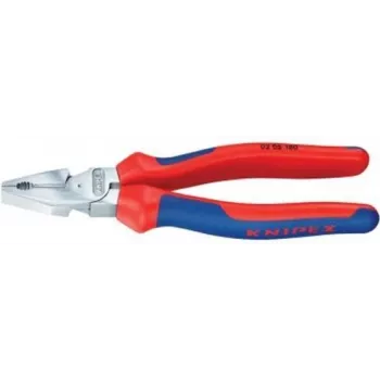 Knipex galios universalios replės 180 mm, chromuotos, daugiakomponentė rankena