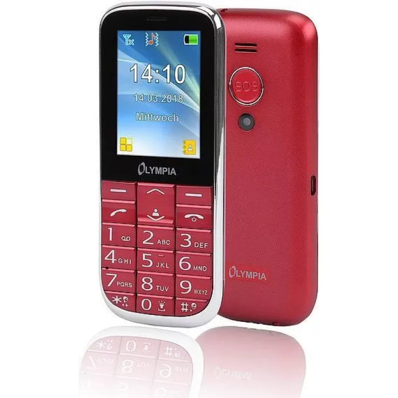 OLYMPIA Joy II - mobilusis telefonas - Dual-SIM - microSD lizdas - LCD - raudonas (2220)