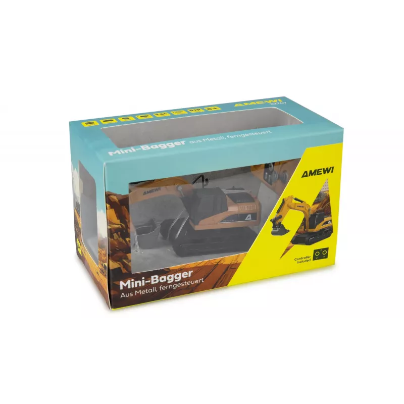 RC ekskavatoriaus modelis Amewi 22747, mastelis 1:64, elektrinis variklis, nuo 6 metų
