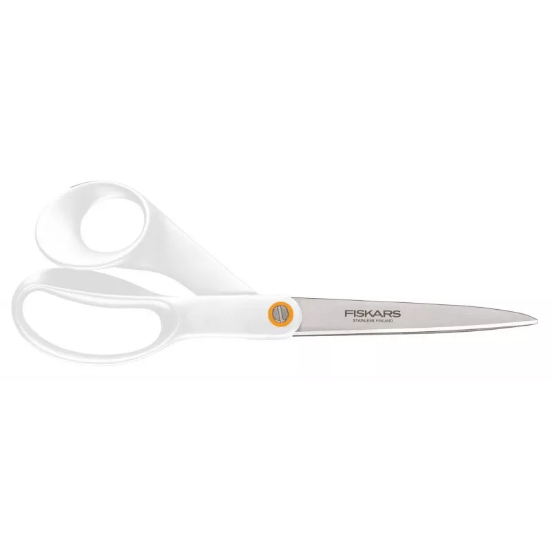 Fiskars F061200487 biuro / kanceliarinės žirklės Tiesus pjūvis Nerūdijantis plienas, Balta