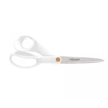 Fiskars F061200487 biuro / kanceliarinės žirklės Tiesus pjūvis Nerūdijantis plienas, Balta