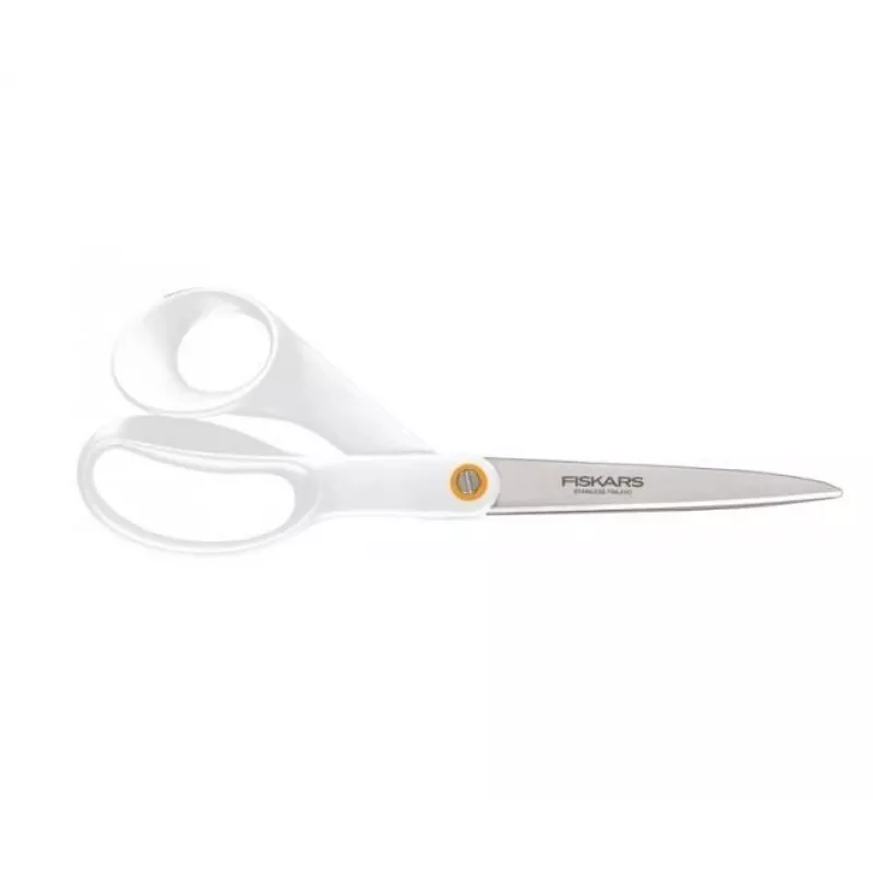 Fiskars F061200487 biuro / kanceliarinės žirklės Tiesus pjūvis Nerūdijantis plienas, Balta