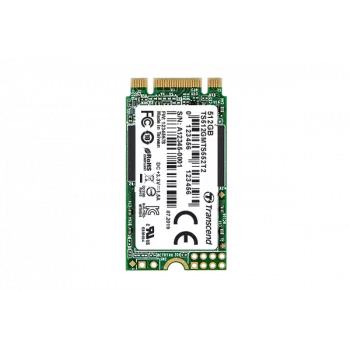 Transcend 64GB, M.2 2242 SSD, SATA3 B+M raktas, 3D TLC, PE: 3K, 30u (TS64GMTS552T2)
