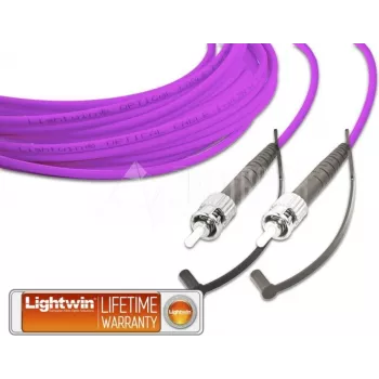 Lightwin aukštos kokybės simpleksinis LWL komutacinis kabelis, MM OM4, ST - ST LWL komutacinis kabelis (LSP-50 ST-ST 5.0 OM4)