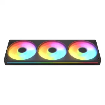 Ventiliatorius COUGAR Unity360-FB vieno rėmo 360 ARGB PWM atvirkštinis, 120 mm, 700–1600 RPM, FDB, juodas