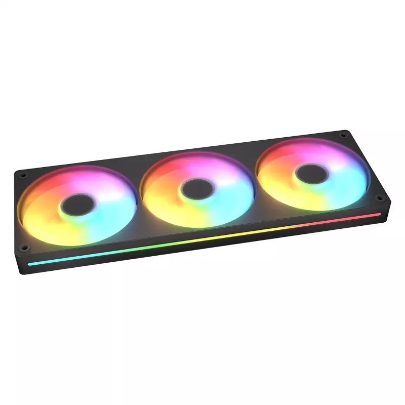 Ventiliatorius COUGAR Unity360-FB vieno rėmo 360 ARGB PWM atvirkštinis, 120 mm, 700–1600 RPM, FDB, juodas