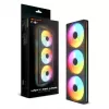Ventiliatorius COUGAR Unity360-FB vieno rėmo 360 ARGB PWM atvirkštinis, 120 mm, 700–1600 RPM, FDB, juodas