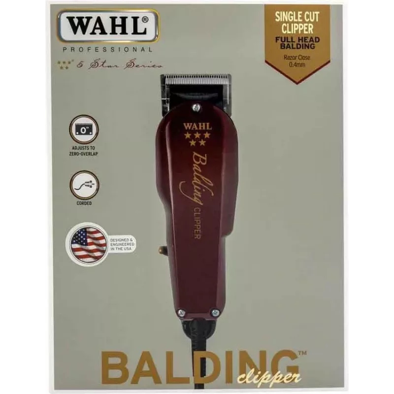Wahl Balding Clipper - raudonas - 0,4 mm - 4 cm - kintamoji srovė - 230 V - 50 Hz (08110-316H)