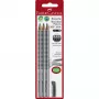 FABER-CASTELL pieštukas Grip 2001 HB 3x + trintukas BK