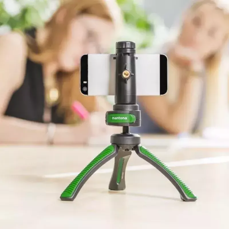Trikojis Mantona 21407 išmaniajam telefonui ir skaitmeniniam fotoaparatui, juodas žalias